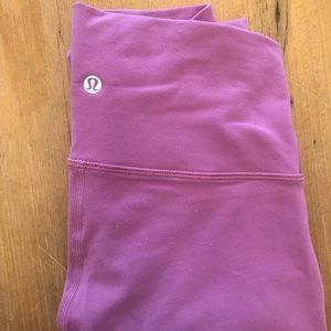 Pink Lululemon Luon High Rise Wonder Under